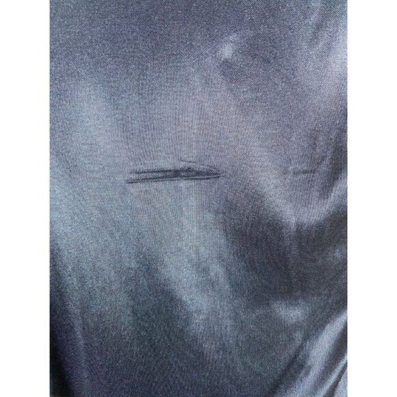 Kaffe women's Navy Blue India V Neck Sleeveless Ruched Lined Cocktail Dress US L - Picture 12 of 15